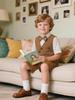 Completo Formale Estivo a Tre Pezzi per Bambini, Stile Europeo e Americano