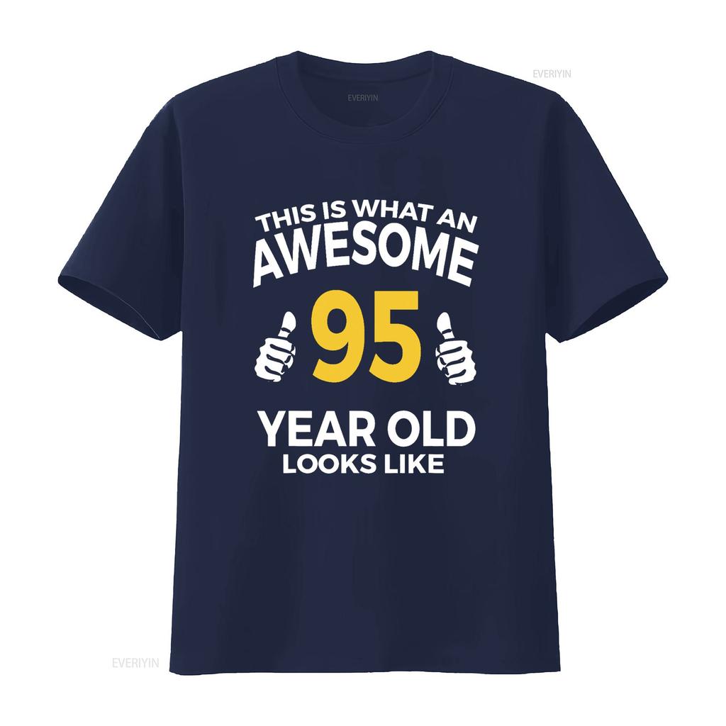 95th Birthday Aged 95 Years Old T Shirt vintage Washed Stylish Top For Everyday Wear homme graphic Versatile streetwear