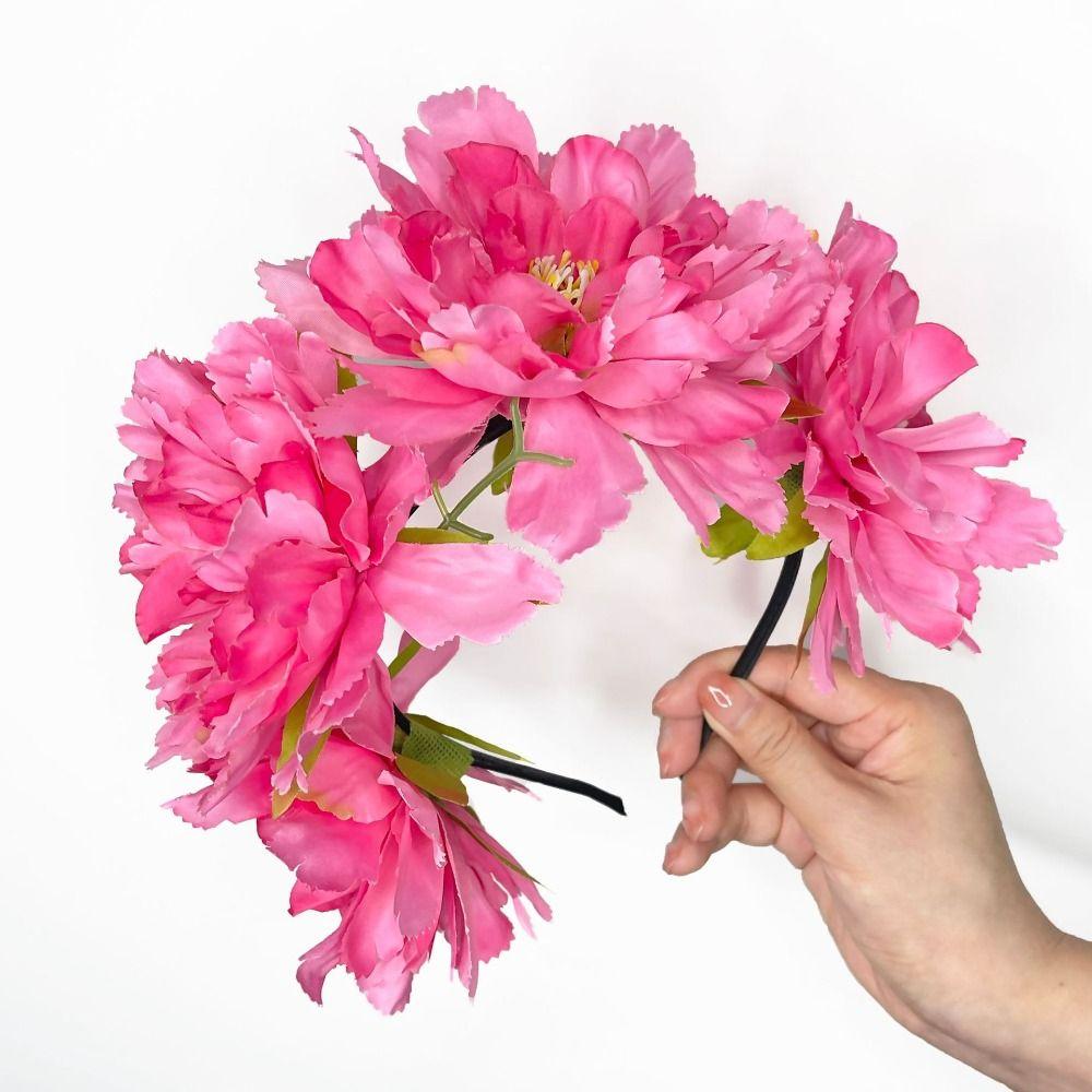 Bohemia Style Flower Hair Hoop Sweet Wedding Headwear Luxury Bride Garland  Wedding Jewelry