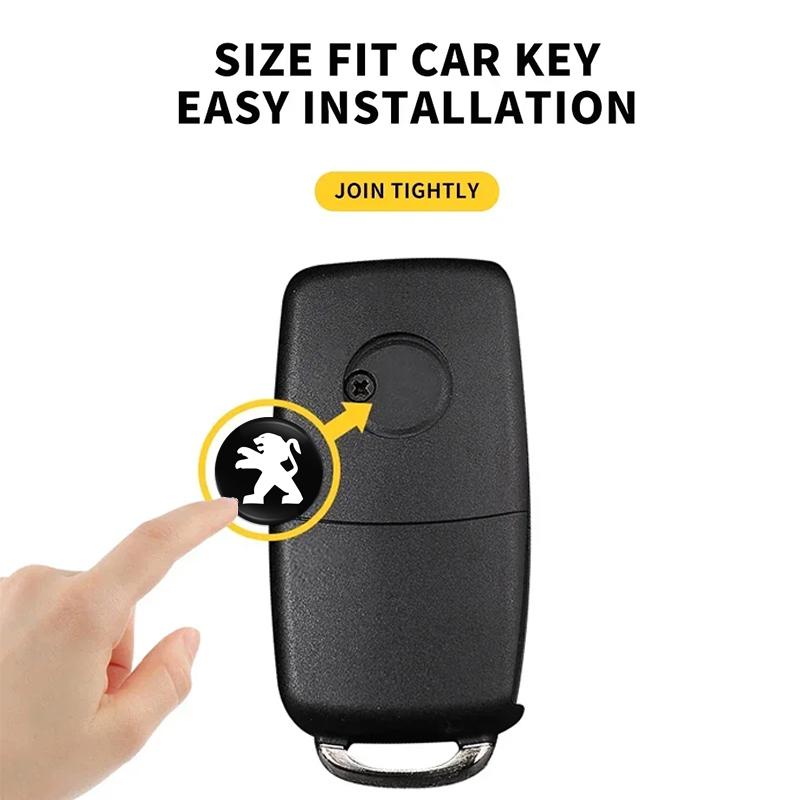 14mm/16mm Car Sticker Aluminium Auto Keys Decoration Decal Tire Valve For Peugeot 307 308 3008 207 208 407 4008 408 508 5008 301