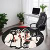 1 Stück KISS Band Büro Runder Teppich, Unter Bürostühlen Schlafzimmer Wohnzimmer Heimdekoration a1016300