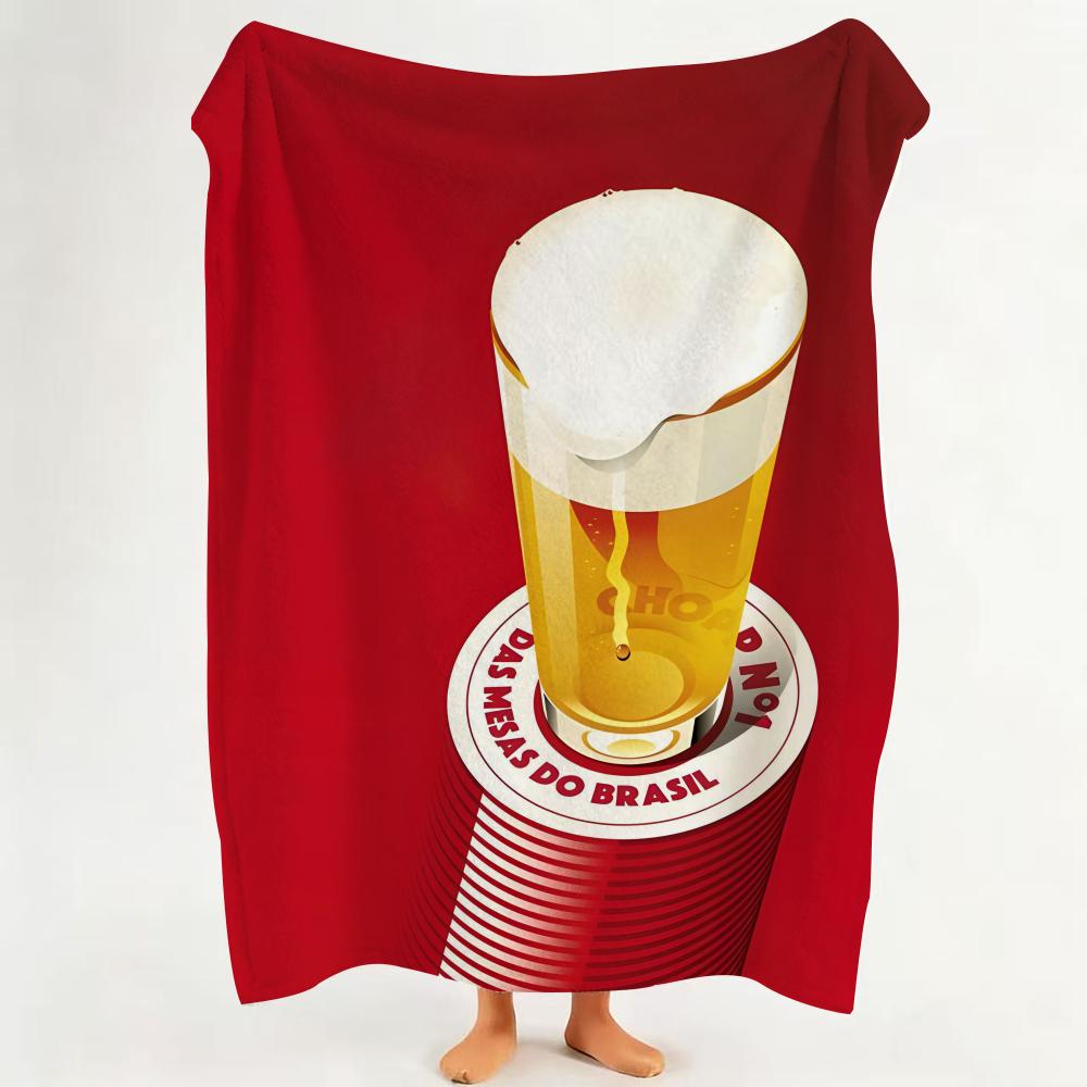 Drink B Beer Throw Flannel Throw Blanket Suitable for Sofa Living Room Bedroom
