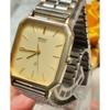 Used Working SEIKO Seiko Quartz Chariot Men's Watch TANK Rectangular Vintage