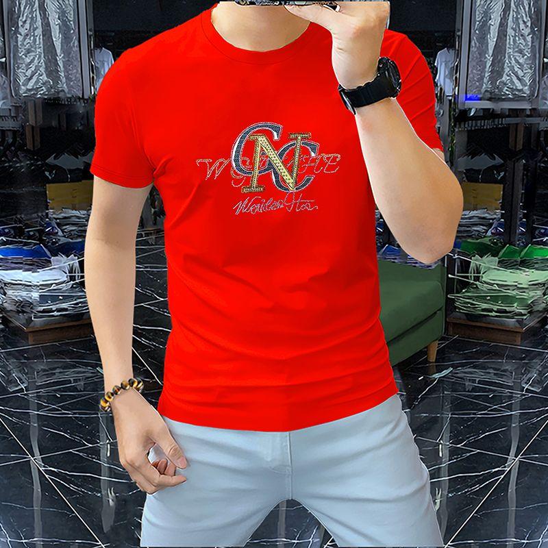 Fashion Men's Short-sleeve T-shirts Round Neck Thin Half-sleeve Middle-aged Summer Tops