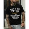 Large Men's Cotton Short Sleeved Summer English Letter Printed Top T-Shirts Men’s