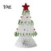 Christmas Gift for Friends Handmade Glass Tree Lighted Figurine, Mini Luminous Xmas Crystal Figurine Night Light, Art Tabletop Holiday Decoration