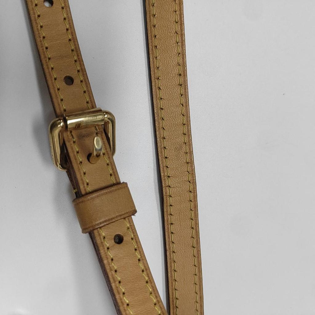 [Pre-Owned] Estrela Large Brown Coated Canvas Monogram Crossbody Handbag Shoulder Bag With Gold Hardware And Detachable Strap - Fair #ILSL7W
