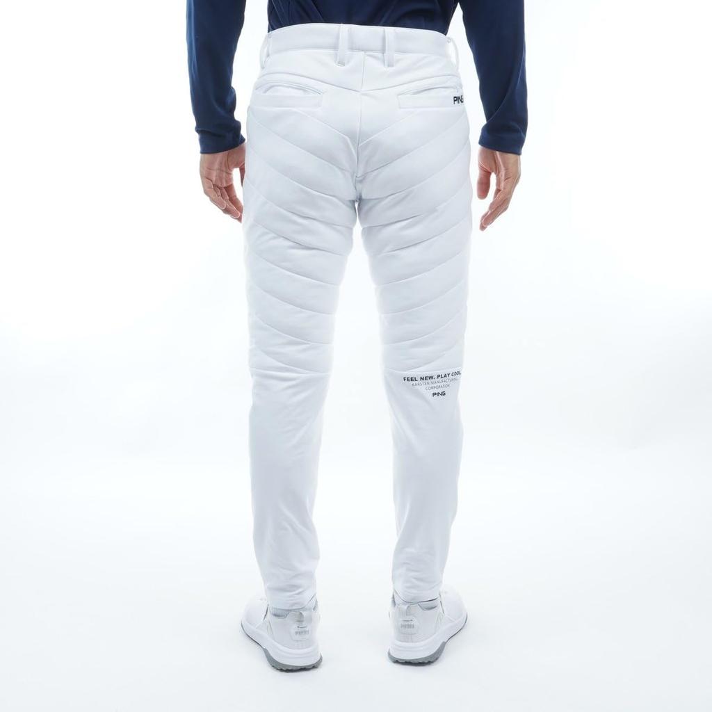 [Pin Apparel] Men's Padded Long Pants (all-way Stretch and Warmth)  Golf  621-3231003 030White L