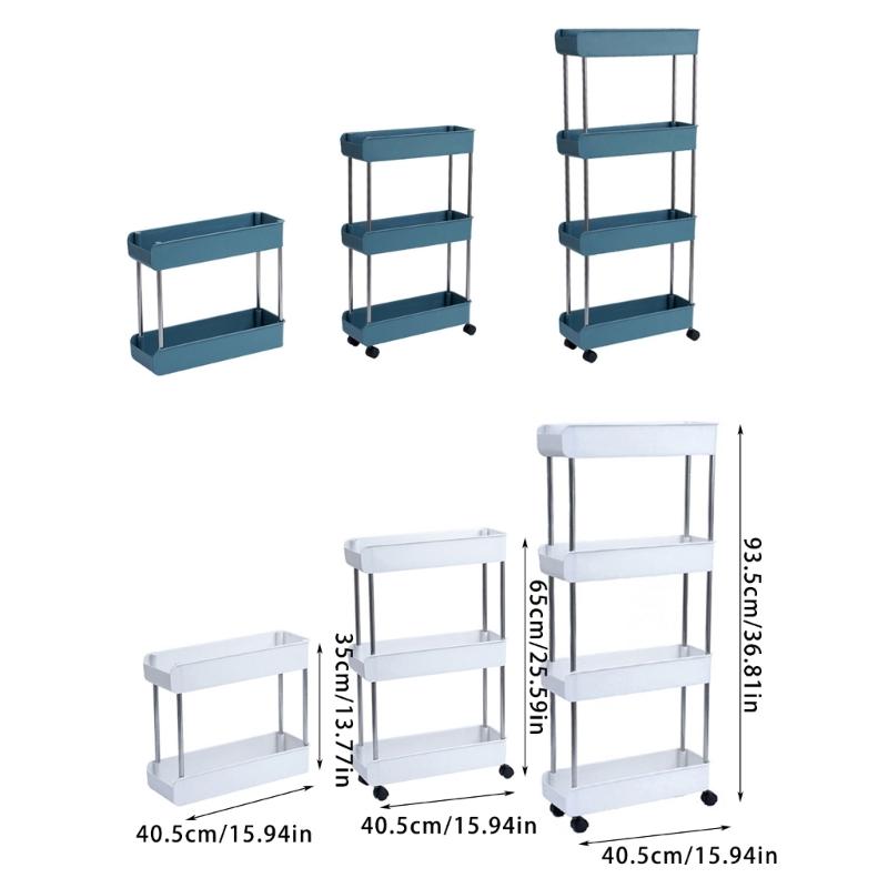 Versatile Rolling Storage Cart Practical Mobile Serving Trolley Functional Kitchen Storage Rack Kitchen Shelf