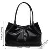 French Style Underarm Bag Large Capacity Solid Tote Bag Fashion PU Leather Shoulder Bag  Travel