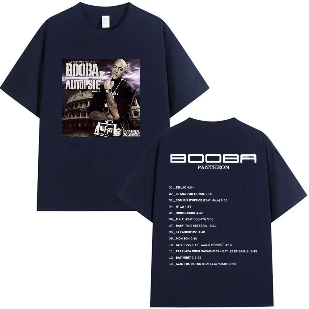 Rapper Booba Album Tour 2025 Graphic T Shirt Unisexs Retro Fashion Oversized Cotton TShirts Hip Hop Clothing High Quality TShirt