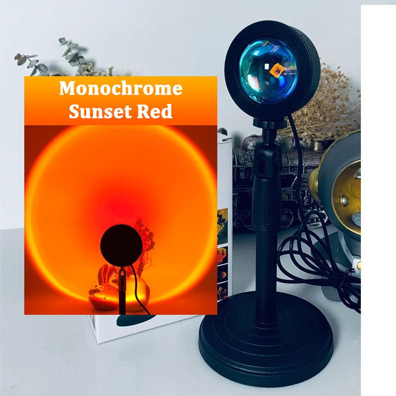 Светодиодный проектор заката, ночник, 16 цветов, меняющийся радужный солнечный ореол, светодиодная лампа для проекции атмосферы, украшение для фона стены