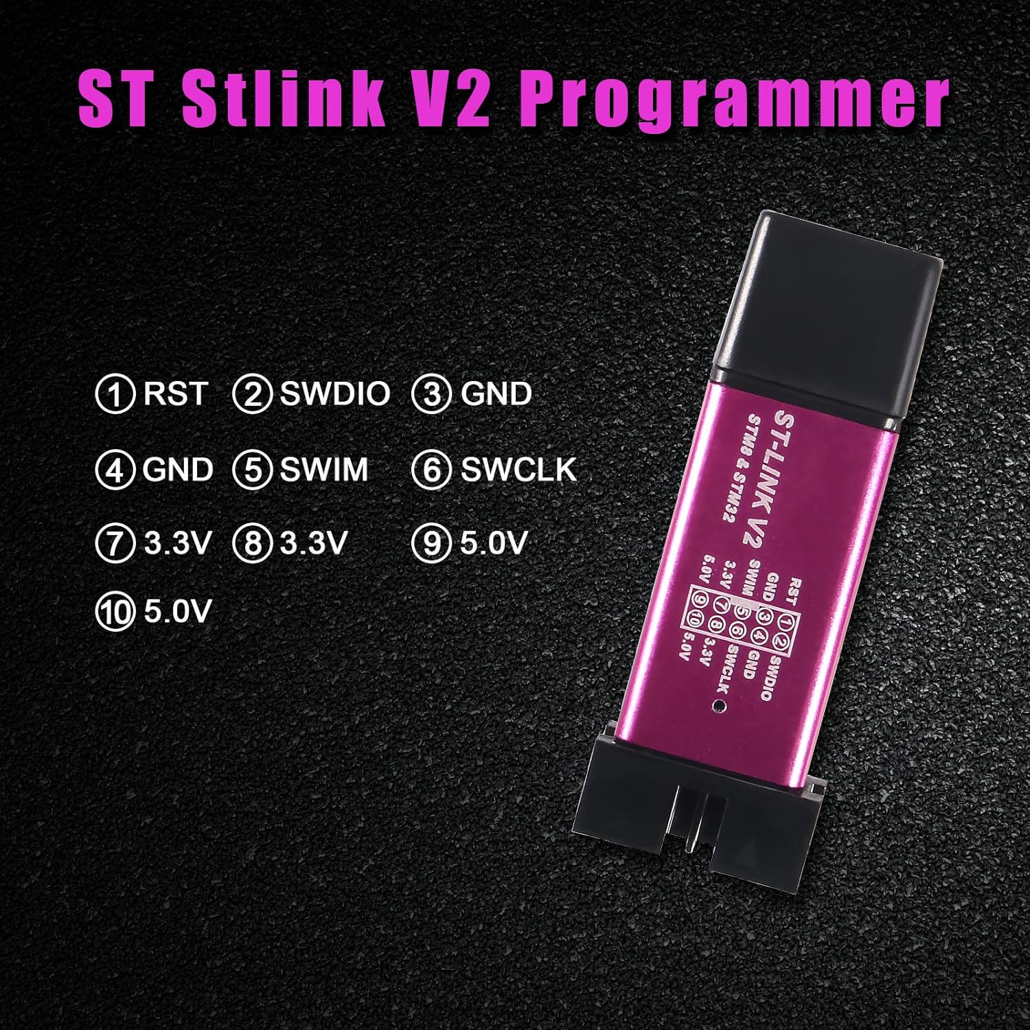 

Завантажувач емулятора програмного блоку ST-Link V2(Випадковий колір) Мінімальна плата розробки системи STM32F103C8T6, мікросхема STM32