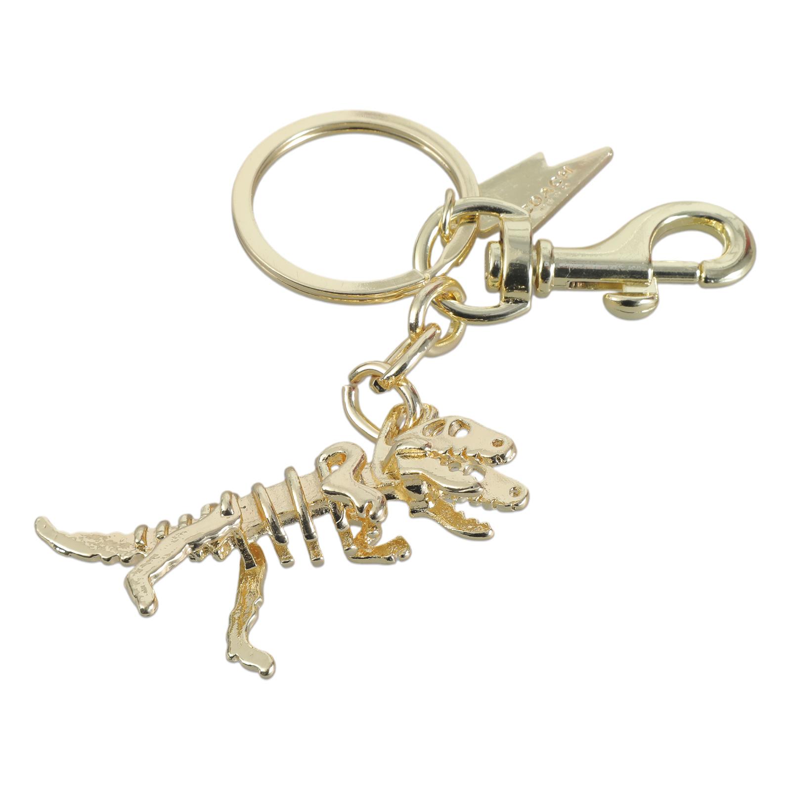 

Брелок для ключей из цветного сплава в виде кости динозавра, привлекательный металлический брелок, модный аксессуар для сумки, украшение для студентов золотой