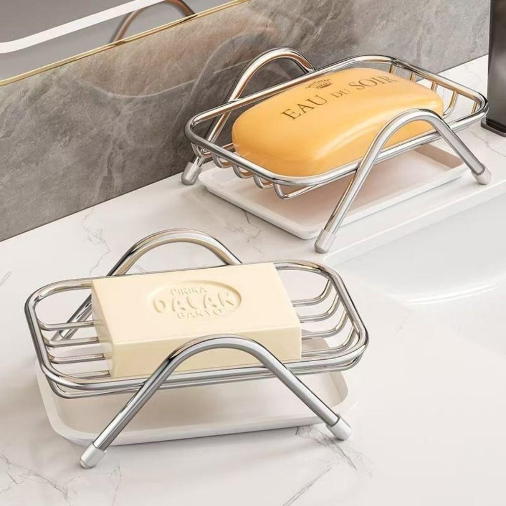 with Tray Stainless Steel Soap Rack Self Draining Bathroom Storage Rack New Soap Tray Bathroom Use