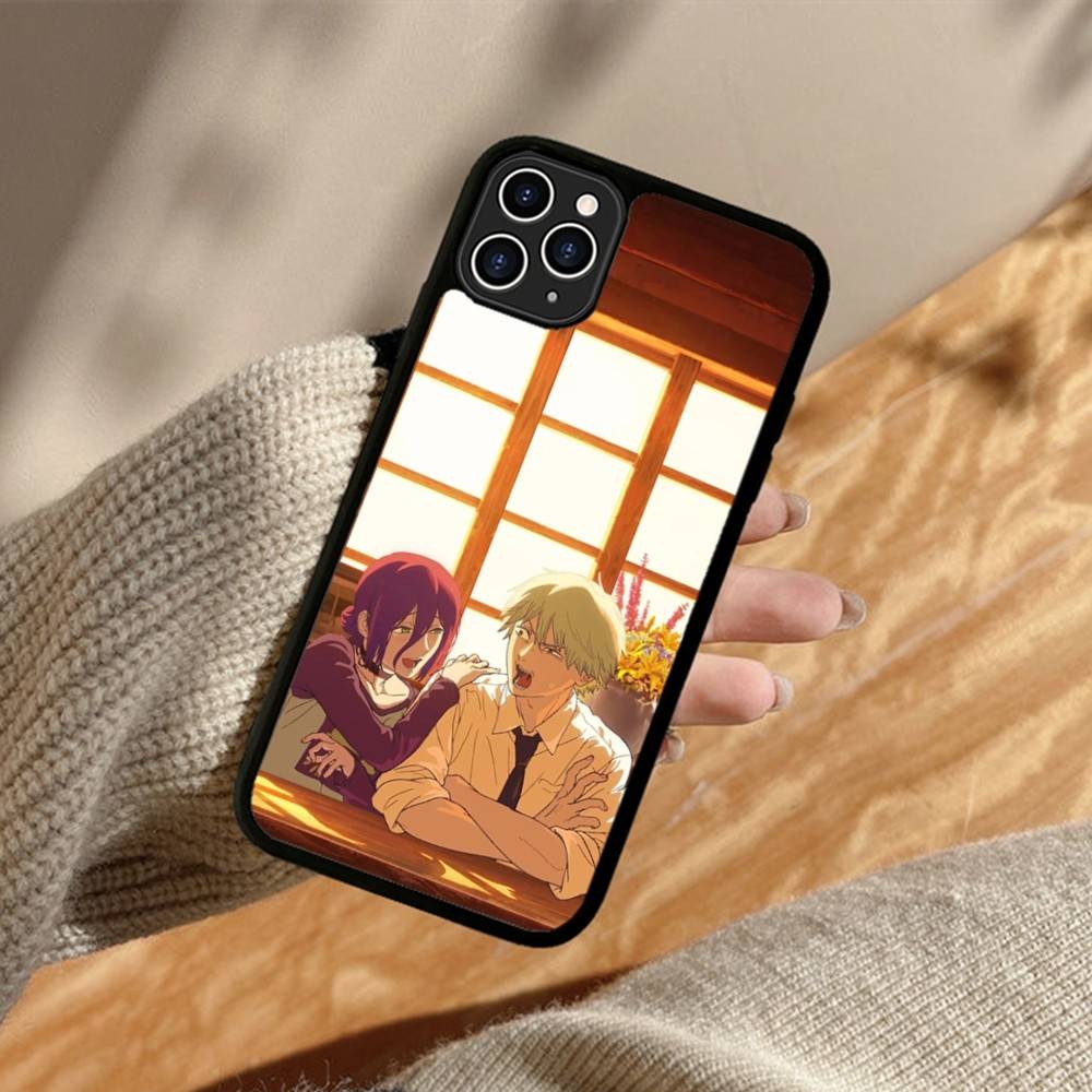 Anime C-Kettensägen-M-Mann Handyhülle Für iphone 11 12 13 14 15 Pro Max 17 16 Plus Harte PC+TPU Rückseite