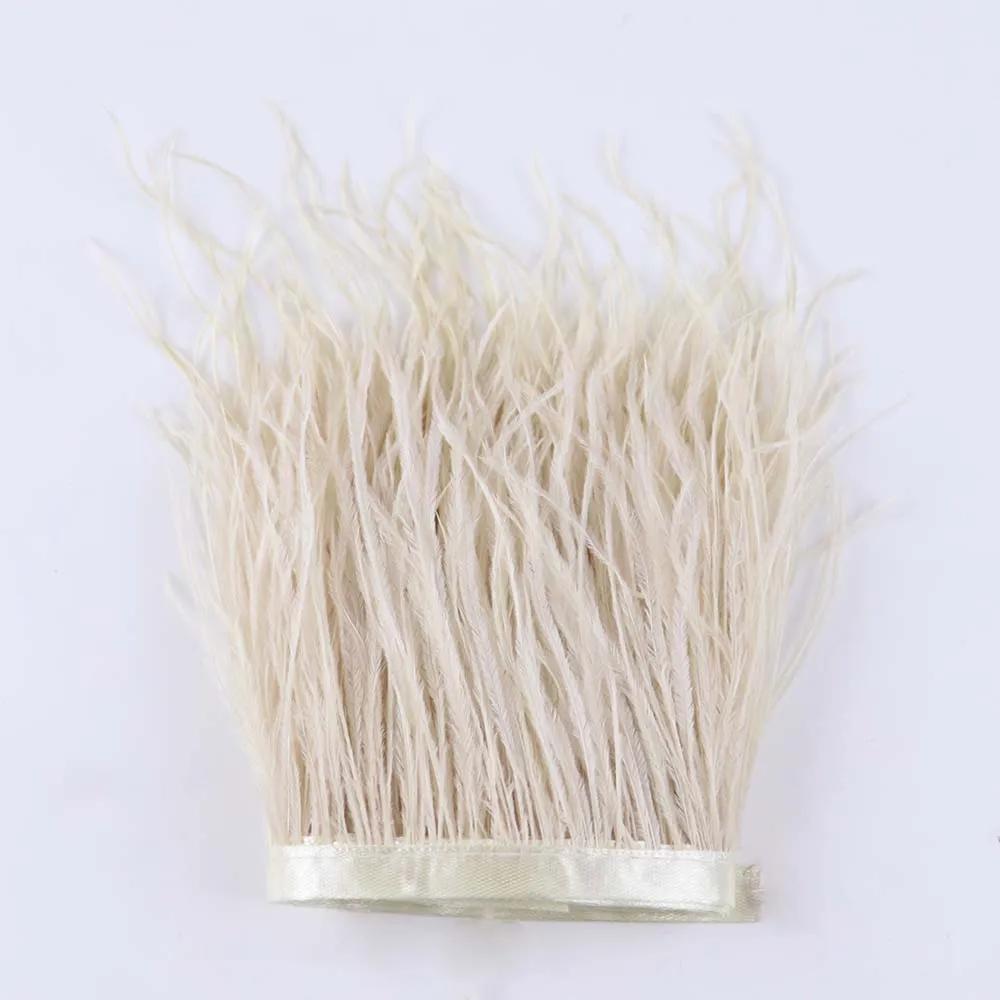Feather53 Color Ostrich Feather Trim Ribbon 10-15cm 1M for Crafts Wedding Dresses Carnival Costume Home Decoration Sewing Accessories