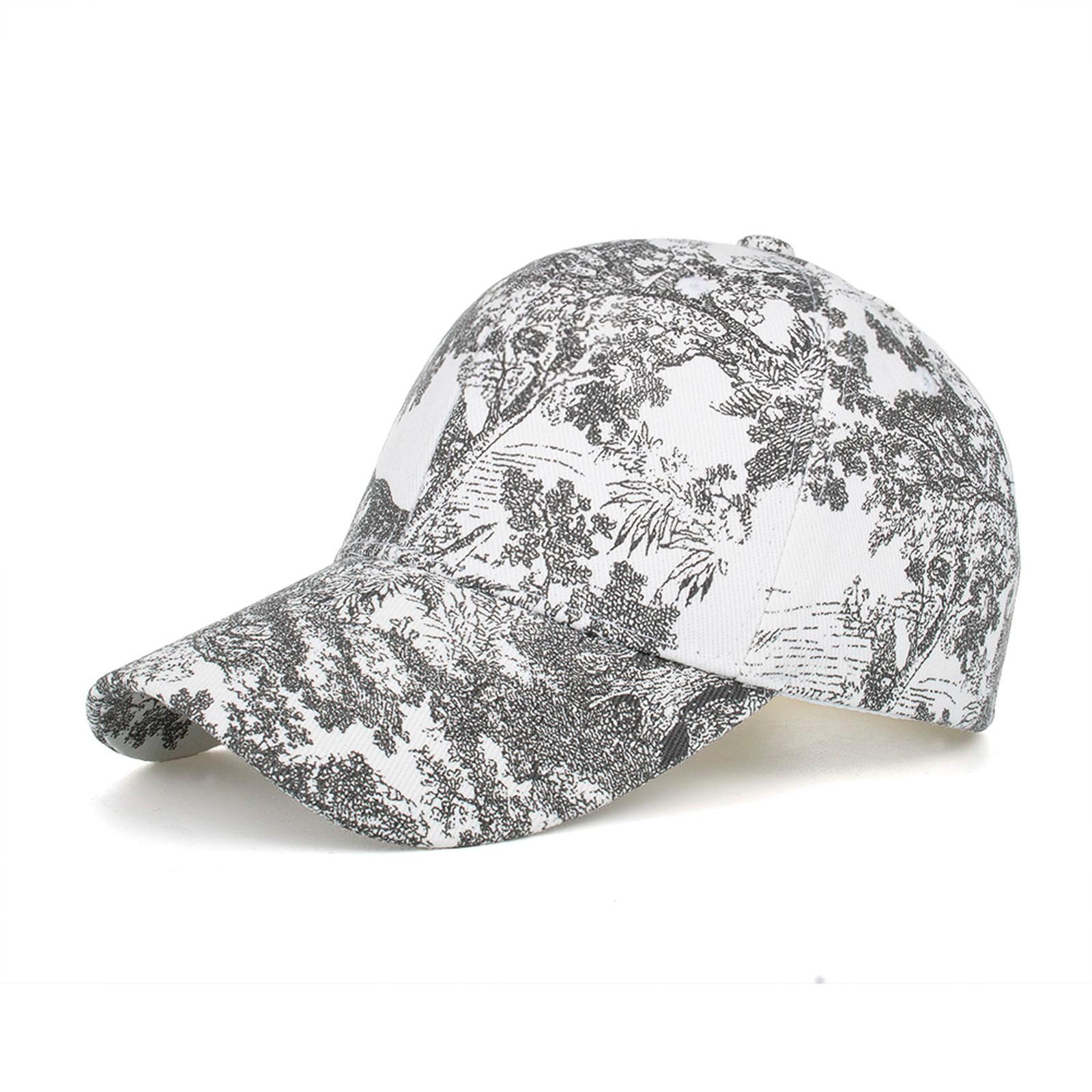 

Унисекс Мужчины Женщины Цветочный принт Шляпа от солнца Бейсболка Хип-хоп Шляпа