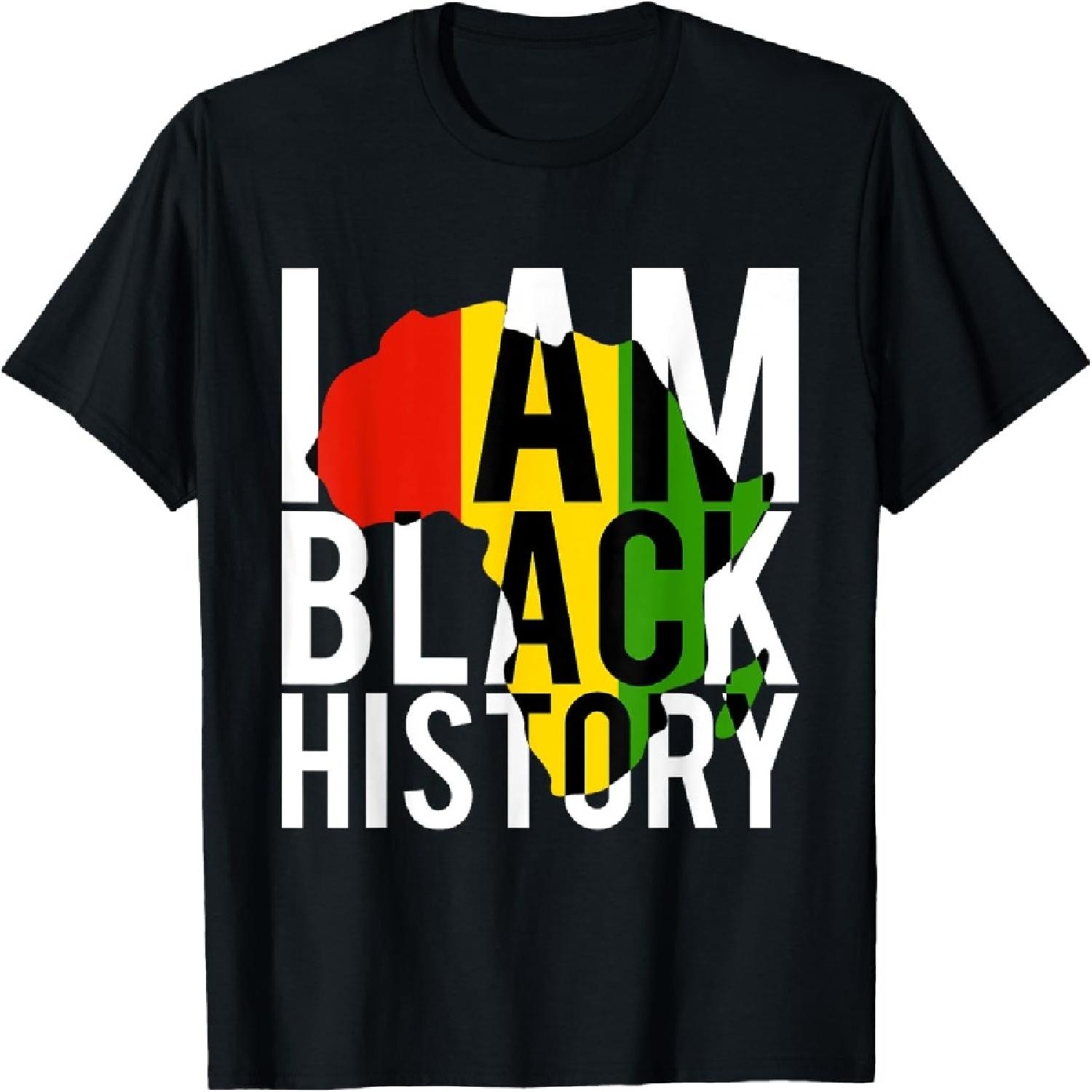

I Am Black History - Black History Month & Pride Gift T-Shirt XXXXXL чорний