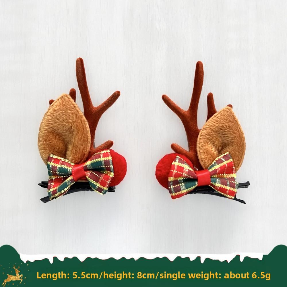 

Рождественские заколки для волос с оленьими рогами, новогодние заколки для волос, заколки-уточки с оленьими рогами, милые и нежные головные уборы