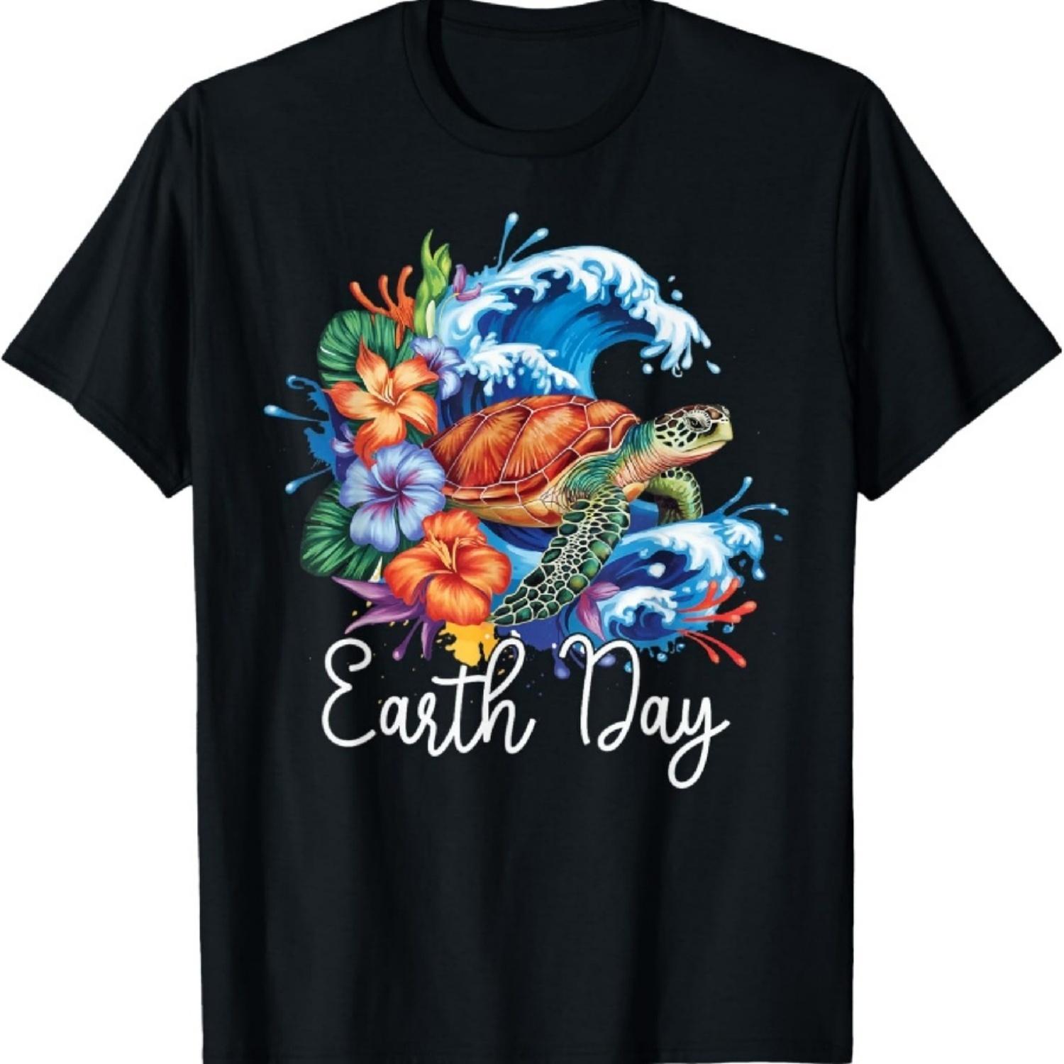 Искусство Земли Морская Черепаха День Земли 2025 Восстанови Сохрани Планету Футболка S