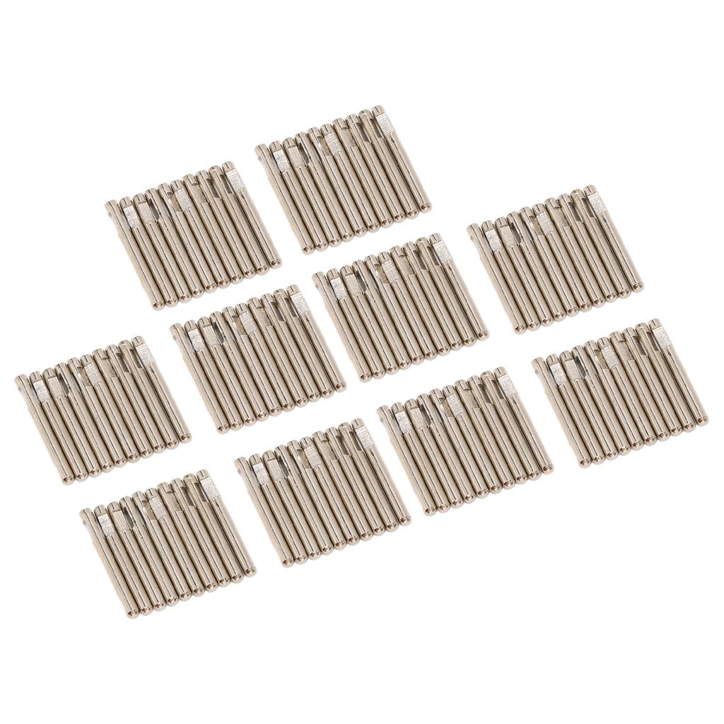 100 KS Elektroda   Kabelový Kontaktní Kolík 2,0 mm Měděný pro Masážní Přístroj Fyzioterapii Topný Drát