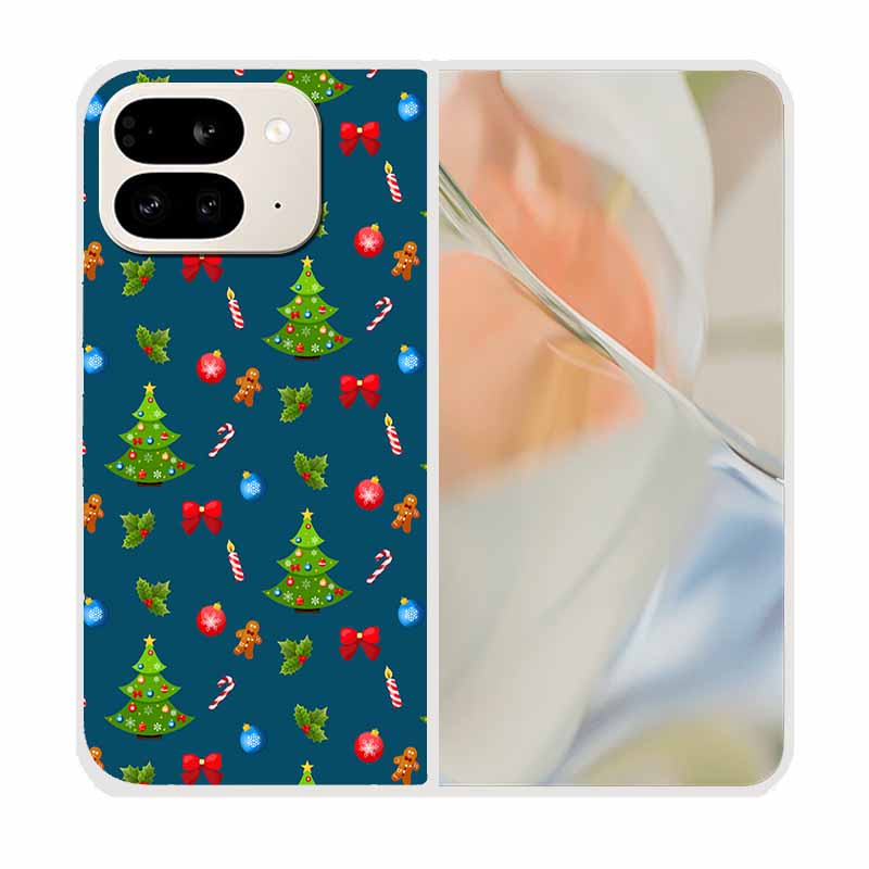 For Google Pixel 9 Pro Fold Case Pixel Fold Christmas Cute Clear Hard Plastic PC Phone Back Cover For Google Pixel9 Pro Fold 5G