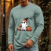 Men's Halloween Long Sleeve Neck Casual Shirt