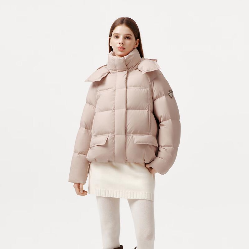 Tanboer Women's Short Detachable Hood Winter Down Jacket 5530382A