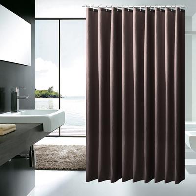 Solid Color Curtain Waterproof  Bath Shower Polyester Modern Curtains for Bathroom Bathtub Bathing Cover Large Wide 12pcs Hooks