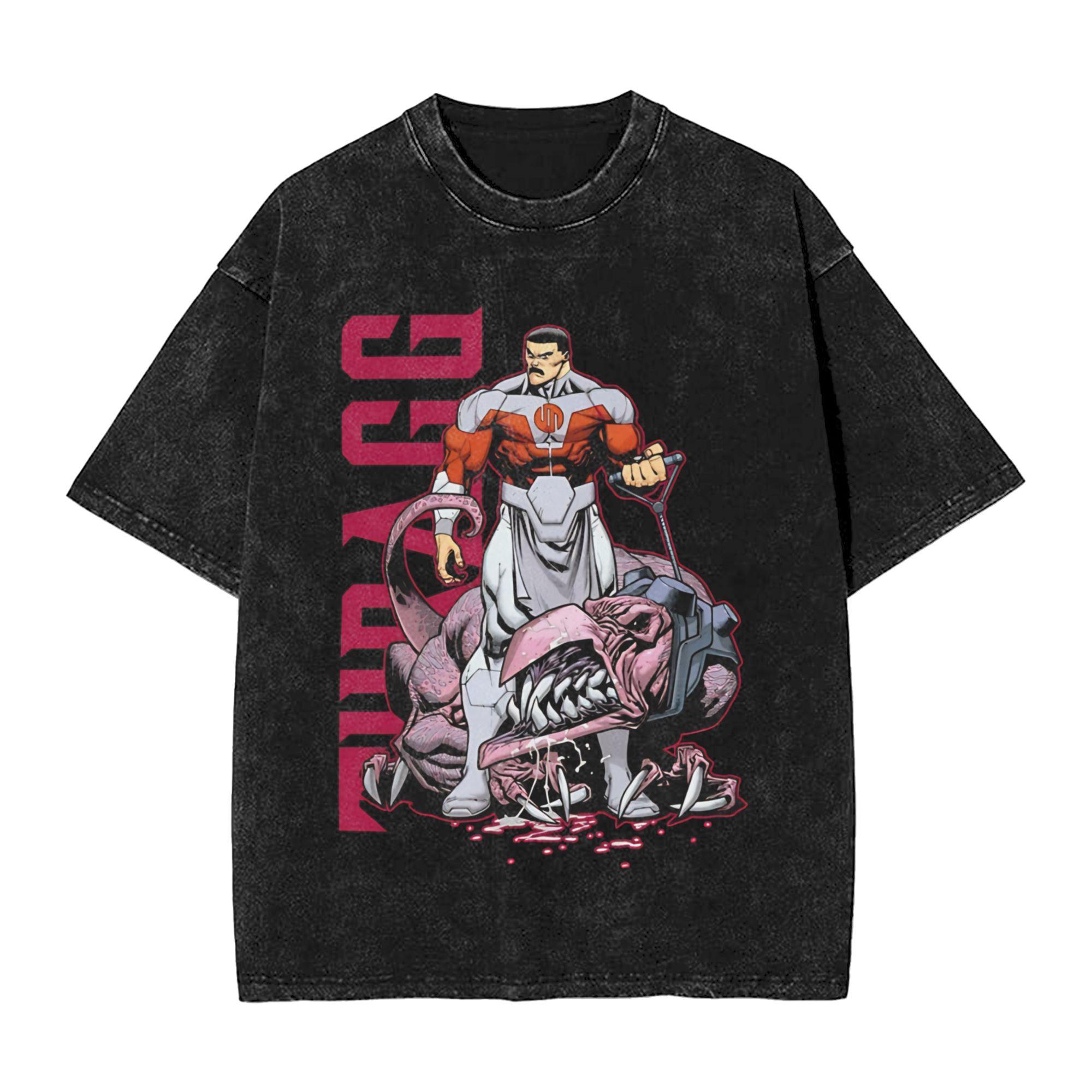 Invincible Thragg Comic Anime T-Shirt Men Fashion Pure Cotton Tee Shirt Round Neck Short Sleeve T Shirt Birthday Gift Tops S
