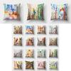 Vibrant Bird Flower Watercolor Pillow Case With Invisible Zipper For Modern Living Rooms