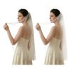 Elegant Floral Veils For Wedding Bride Lightweight Jeweled Breathable Fabric Headpiece Formal Occasion