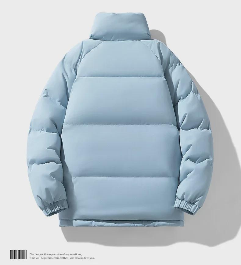 Dicke, mit Baumwolle gefütterte Winterjacke für Herren, warme, lockere Passform für junge Männer