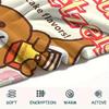 1PC Rilakkuma Print Flannel Blanket, High quality All Seasons, Home Decor, Warmth and Comfort, Perfect for Christmas Gifts