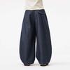 Xiaoyinman Girls' Curved Paratrooper Pleated Jeans