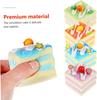 Simulation Mini Square Fruit Cream Cake MultiColor Artificial Cube Cupcake Fake Cake Dessert Decor for Kitchen Bakery Display