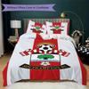 Southampton FC Muster Bettwäsche Steppdecken-Set Bettbezug Kissenbezug Heimdekoration Geburtstagsgeschenk (1 * Bettbezug + 2 * Kissenbezug ohne Füllung)
