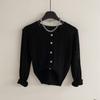 Honey J Women Puzzle Boucle Cable Knit Cardigan Square Neck  5 Colors 