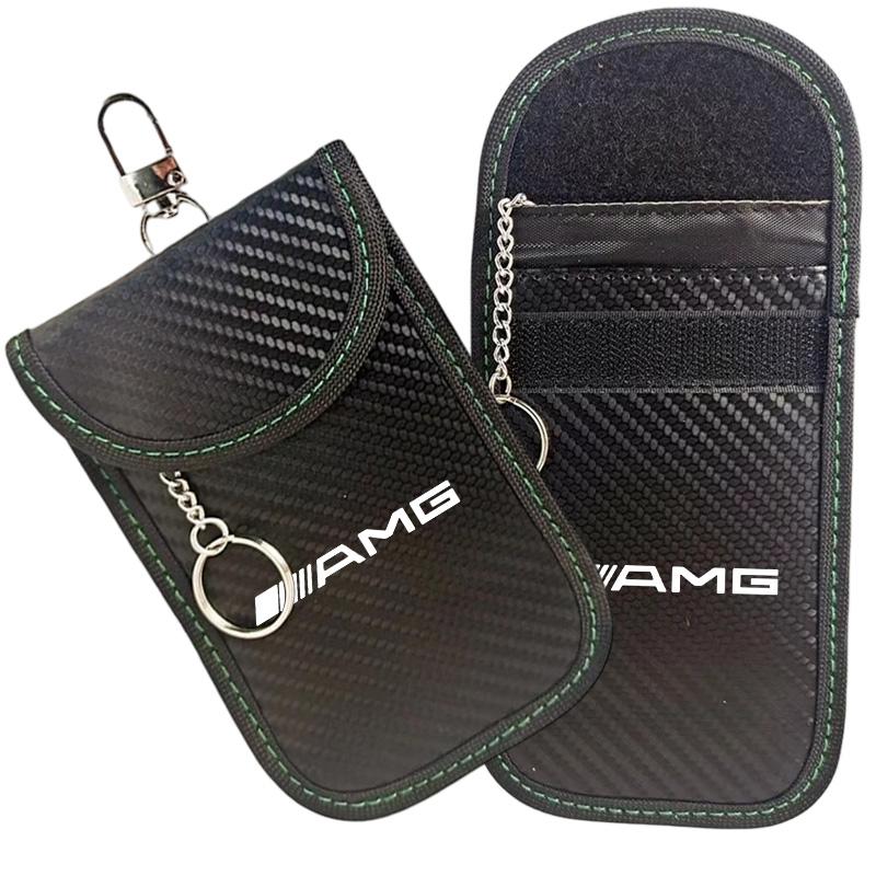 Car Key Case Signal Blocker Bag RFID Shielding Pocket For Mercedes Benz AMG W223 W213 W206 W464 W247 W167 W166 W222 W205 W204 AH2
