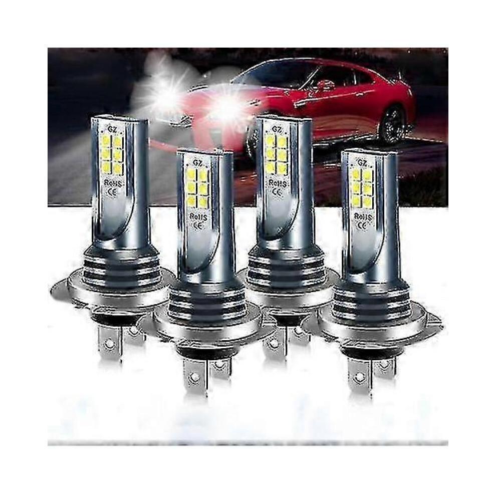 4pcs H7 Led Headlight Bulb Kit High Low Beam 220w 60000lm Super Bright 6000k White