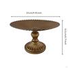 Metal Pedestal Tray Fluted with Elevated Stand Feet for