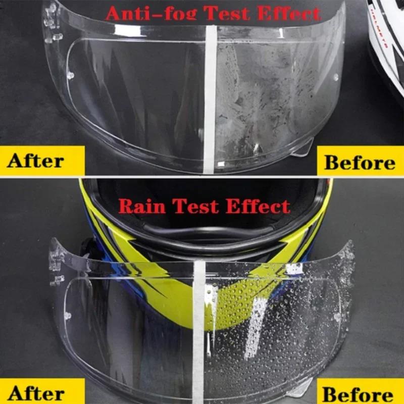 1-2Pcs Motorcycle Helmet Clear Rainproof/Anti-fog Film Helmet Lens Durable Nano Coating Sticker Safety Driving Moto AccessoriesSpeed Sensors 6