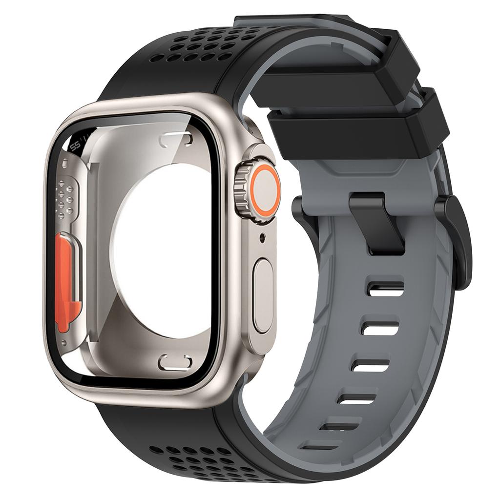 Silicone Band PC Case+Strap Screen Protective Cover for Watch 11 10 9 8 7 6 SE3 46mm 44mm 45mm Change To Ultra 3/2 49mm