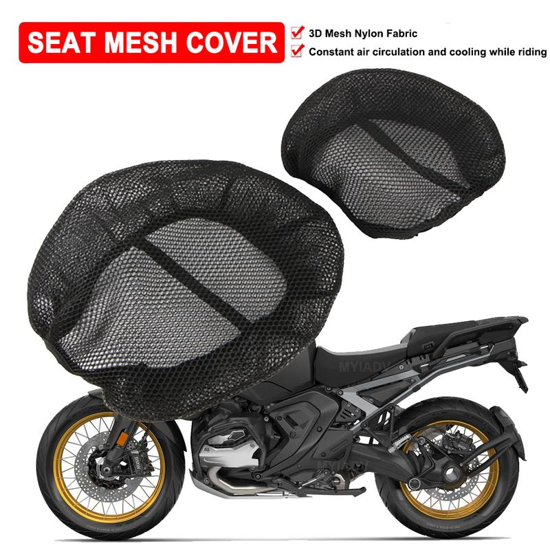 R1300GS Adventure Motorcycle Seat Cover For BMW R1300 GS ADV 2023-2026 Anti-Slip Nylon Mesh Saddle Seat Cushion Protector Covers