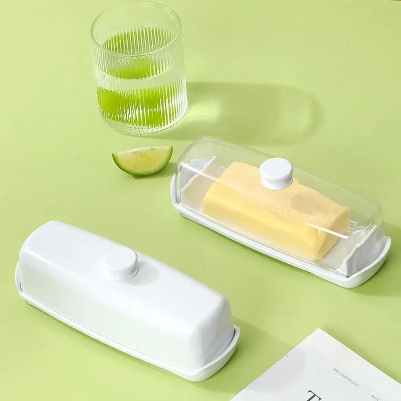 Butter Dish with Lid and Knife, Magnetic Butter Saver, Easy To Scoop, No Mess Lid, Plastic Butter Box, Dishwasher Safe