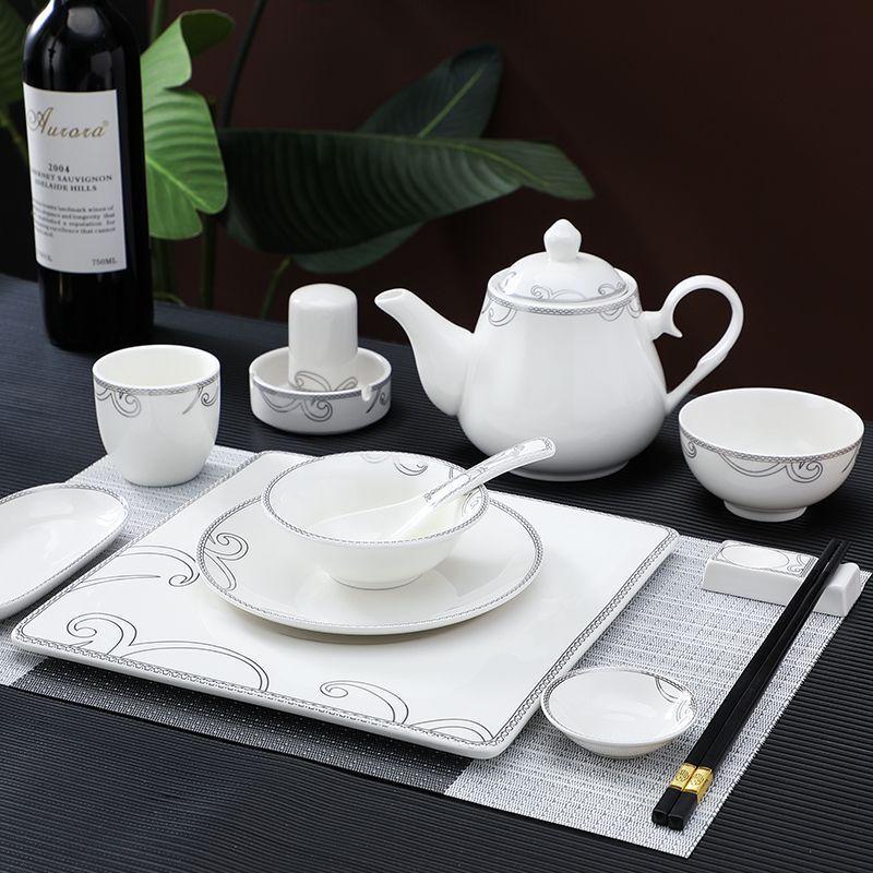 ZISIZ European Style Ceramic Dinner Plate Set