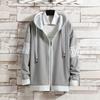 Traje de suéter de otoño de estilo coreano de moda para hombre: Conjunto de cárdigan holgado, chaqueta con capucha y pantalón informal