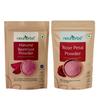 Combo Neuherbs di Polvere di Barbabietola Naturale e Polvere di Petali di Rosa per Pelle e Capelli Luminosi, 100 g Ciascuno