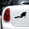 DYS Auto Shop Fashion Scuba Diver Reflective Car Vehicle Body Window Decals Sticker Decor